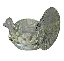 Glass Crystal Turkey VTG &#39;79 Avon Votive Candle Tea Light Holder Thanksg... - £10.45 GBP