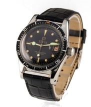 Titus Acier Inoxydable Calypsomatic 21 Bijou Diver&#39;s Montre 5913 Cuir Bande - £2,819.35 GBP