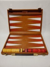 Vintage Backgammon Game In Case Red &amp; Butterscotch Swirl Bakelite Catalin Pieces - £174.44 GBP