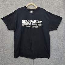 BRAD PAISLEY Crushin&#39; It World Tour 2014 Local Crew Promo T-Shirt XL Bla... - $11.02