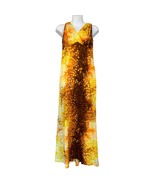 Original Hawaiian Togs Maxi Dress Fall Leaves 8 Vintage Made in Hawaii - $1,432.52 MXN