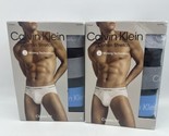 Lot of 2 Calvin Klein Cotton Stretch Mens Solid Color Classic Fit Briefs... - $35.99