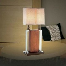 Eurofase 14627-019 Sango 2-Light Table Lamp, Ebony Silver Walnut - £67.16 GBP