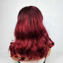 Wig Female Burgundy Long Curly Hair Big Wavy Gradient Color - $39.99