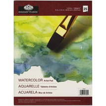 essentials(TM) Watercolor Artist Paper Pad 9X12-25 Sheets (Pack of 3) - $47.49