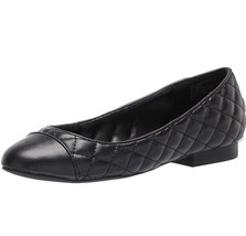 Steve Madden Womens 7 M Black Quilted Pointed Toe Ballet Flat Shoe NIB XE6 - £14.56 GBP