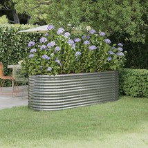  Garden Raised Bed Silver Powder-coated steel Medium Durable - $4,083.94 MXN