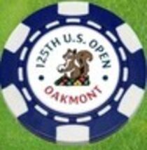 US Open 2025 Oakmont CC  Clay Poker Chip Blue Poker Chip - 1pc - $4.00
