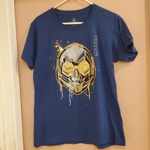Disney Antman Wasp T-Shirt Top Tee Women XL Blue Shiny Foil Short Sleeve... - $15.00