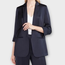 EXPRESS Navy blue notch collar satin oversize boyfriend blazer size XL $128 - €46,78 EUR