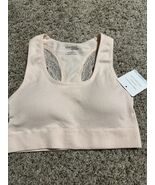 Tranquil &amp; True Womens Comfort Bra Ribbed Seamless Racerback Peach Size ... - $17.93 CAD