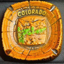 Vintage handmade and hand-painted Colorado ashtray souvenir - £20.83 GBP