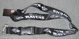 NFL Baltimore Ravens Black Lanyard Keychain 23&quot; x 3/4&quot; by Aminco - $9.49