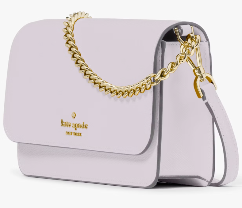 Kate Spade Madison Flap Crossbody Bag Lavender Leather Chain Purse KC586 NWT