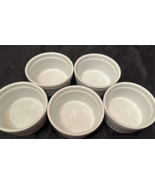 Ramekin Bowls White Stoneware 3 1/2&quot; Diameter 1 5/8&quot; Tall Custard Cups - £22.01 GBP