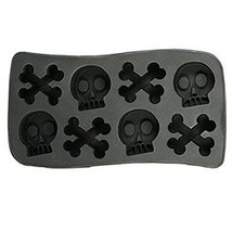 Gothic Novelty Skull Crossbones Ice Cube Tray Gelatin Mold Pirate Birthday Party - $3.93