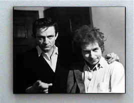 Rare Framed Johnny Cash with Bob Dylan Vintage Photo. Jumbo Giclée Print - £15.33 GBP