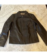 Guess Men&#39;s Faux Leather Jacket Brown Casual Size M - EUC - €35,66 EUR