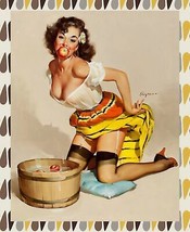 8858.Decoration 18x24 Poster.Home room interior art print.Sexy Retro Pinup apple - £20.94 GBP