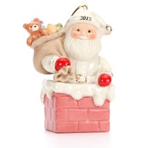 Lenox 2015 Santa Figurine Ornament Annual Santa&#39;s Gift Express Christmas NEW - £31.45 GBP