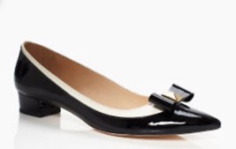 Kate Spade New York Anika Black Cream Nappa Leather Pointed Toe Pumps Sh... - £45.83 GBP