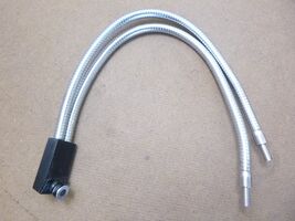Dual Gooseneck Fiber Optic Light Guide - 5/8" in, 5/16" out, 21" End-to-End - $57.18