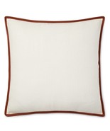 2 Ralph Lauren Saybrook Norwich Road Linen Leather Cream Euro shams $570... - $205.30