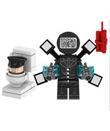 Building Block TV Man with guns Skibidi Toilet TV Show Cartoon Minifigur... - £4.79 GBP