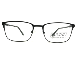 Bulova Eyeglasses Frames CANARSIE BLACK Titanium Rectangle Full Rim 53-18-140 - £44.31 GBP