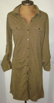 New Womens NWT PrAna Besha Shirt Dress S Heather Brown Wool Blend Button... - $176.22