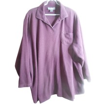 Lane Bryant 26/28 v neck collared ribbed knit Purple Sweater cotton blend - $371.81 MXN