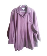 Lane Bryant 26/28 v neck collared ribbed knit Purple Sweater cotton blend - $19.99