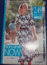 See & Sew Misses’ Misses’ Petite Dress Size 16-2 #4953 Uncut - $2.99