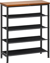 Pipishell 5-Tier Shoe Rack, Large Shoe Stand Rack With Sturdy Wood, Hallway - £37.56 GBP