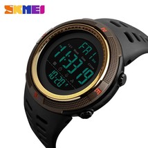 Men&#39;s Sport Watches Chrono Countdown Dual Time Wristwatches Men Waterproof Digit - £22.81 GBP