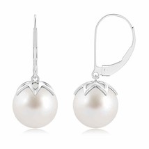 South Sea Cultured Pearl Drop Earrings in 14K Gold (AAA, 10MM) - £517.16 GBP