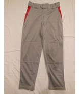 Rawlings Adult Baseball Pants  Size L Silver gray w/Red Inserts  W 36 In... - $283.06 MXN