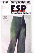Vintage 1977 Misses&#39; KNIT PANTS Simplicity Pattern 8184-s Size 14,16,18 - £9.58 GBP
