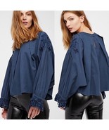 New Free People Wishing Well Dolman Sleeve Embroidered Blouse SMALL $128... - $71.39 CAD