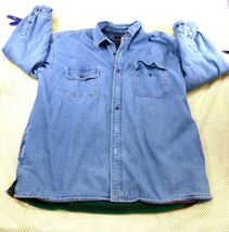 Wolverine Denim Shirt Jacket XXL Fleece Lined Button Up Workwear Coat - $609.94 MXN