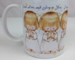 Hallmark Three Praying Angels Peace Love and Joy Coffee Cup Mug - $9.69