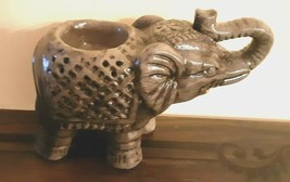 Ceramic -Porcelain Candle Holder Elephant Figure - $9.89