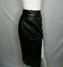 New DAVID KOMA Textured Midi Skirt In Black Juniors Size 6UK - MSRP $995 - $495.00
