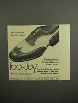 1952 Foot-Joy Golf and Street Shoes Ad - Style 7014-Golf Style 7025-Street - £14.78 GBP