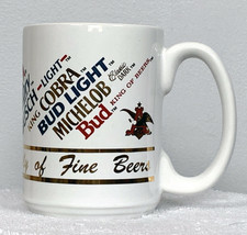 Anheuser Busch Family of Fine Beers Ceramic coffee Mug Bud King cobra Michelob - $24.70