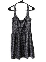 Bebop Women Size M Black White Dress Knit Strappy Sweetheart Neckline Fit &amp;Flare - £11.55 GBP