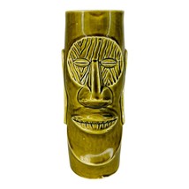 Vintage Huki Lau Metairie Louisiana Olive Green Smooth Moai Tiki Mug 7.75&quot; - $62.36