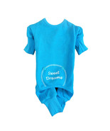 Blue Sweet Dreams Embroidered Thermal Dog Pajamas Size XS-2XL   - €21,58 EUR