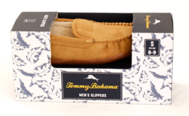 Tommy Bahama Cognac Brown Indoor Outdoor Fleece Lined Slippers Men&#39;s Size S  8/9 - £77.39 GBP