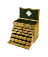8 Drawer Hard Wood Tool Box Chest Cabinet Storage Mechanic Single Key Lo... - $5,050.04 MXN